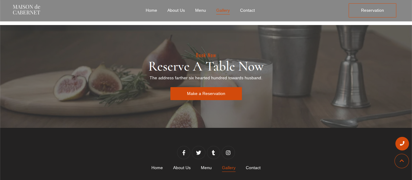Jason Agenyc: Screenshoot footer website yang mengajak pengunjung untuk reservasi tempat makan
